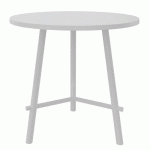 TABLE RESTAURATION CLARA - Ø80CM - H 735 CM - BLANC - EOL