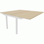 BENCH 2 POSTES 160X163CM SUIVANT CHÊNE FIL BLANC PARTAGE