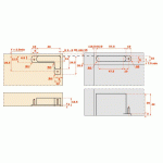 CHARNIÈRE INVISIBLE AIR 150° FINITION TITANE À ENCASTRER SALICE 3598647939137
