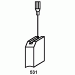JEU DE 2 CHARBONS 5 X 8 X 19  POUR BOSCH