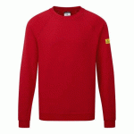PORTWEST AS24 SWEAT SHIRT ANTI STATIQUE ESD ROUGE FONCÉ - TAILLE M