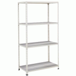 RAYONNAGE RAPID 2 4 TABLETTES METAL 1830X915X455 GRIS CLAIR
