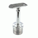 SUPPORT DE MAIN-COURANTE - POTEAU ROND - INOX POLI 316 - ORIENTABLE - POLI MIROIR - DROIT DESIGN PRODUCTION