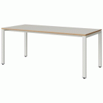 TABLE MALIBU 180X80 T5 SOUDÉ STR ALAISÉ BLC SE W911/BLC 9016