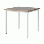 TABLE MALIBU 80X80CM T5 4P STRA ALAISÉ BÉTON F186/BLC 9016