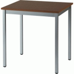 TABLE UNIVERSALIS CARRÉ 80X80 PLT HÊTRE/9006 ALUMINIUM