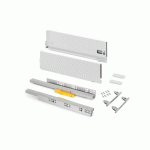 TIROIR EN KIT AVEC PUSH SYNCHRO - CÔTÉS MÉTAL 178 MM - 40 KG - L 450 MM - BLANC - VERTEX 3D EMUCA