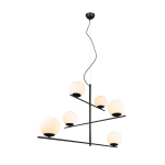 TRIO LIGHTING SUSPENSION PURE BRAS ORIENTABLES 6 LAMPES NOIR/BLANC