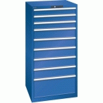 ARMOIRE BLEU SÉCU. 717X725X1450 AVEC 9 TIR. 75KG - LISTA