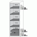 ARMOIRE SÉCURITÉ S-PHOENIX VOL.2-90 S90.196.060.FDACR BLANC - ASECOS