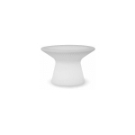 TABLE BASSE RONDE 40 BLANC OPAQUE Ø58X39CM - BLANC - MOOVERE