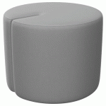 POUF TRI PLY Ø 55 CM TISSU ENDUIT GRIS - NOWY STYL