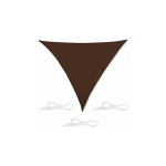 VOILE D'OMBRAGE TRIANGLE, IMPERMÉABLE, ANTI-UV, TENDEURS, TERRASSE, BALCON, 5 X 5 X 5 M, MARRON - RELAXDAYS