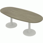 TABLE FOSKA OVALE 240 X 725 X 110 CM PLT ORME PIÈT.BLANC - QUADRIFOGLIO