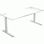 BUREAU DROIT VISUAL SANS VOILE DE FOND - 180 CM - BLANC - ARTARREDI