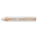CRAYON DE COULEUR STABILO WOODY 3IN1 MULTI-SURFACES MINE EXTRA-LARGE (10 MM) - BLANC TITANE