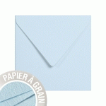 PAQUET DE 5 ENVELOPPES GRAIN DE POLLEN 140X140MM 120G/M² - BLEU CÉLESTE - LOT DE 10
