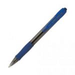 PILOT STYLO À BILLE RECHARGEABLE POINTE MOYENNE RÉTRACTABLE ENCRE BLEUE CORPS PLASTIQUE + GRIP SUPER GRIP