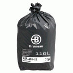 SAC POUBELLE 110 LITRES QUALITÉ SUPÉRIEURE BRUNEAU GRIS - 100 SACS