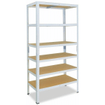 SHELFPLAZA - HOME 155X80X23CM ÉTAGÈRE CHARGE LOURDE BLANC / ETAGERE METALLIQUE 6 NIVEAUX / 145KG CAPACITÉ CHARGE / ETAGERE EN METAL, ÉTAGÈRES DE