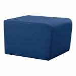 TABLE BASSE LEAF 65 X 50 CM TISSU SIMILI CUIR BLEU - SPOUF