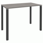 TABLE LOUNGE 4 PIEDS L80 X P80 X H105 CM CHÊNE GRIS/CARBONE
