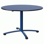 TABLE MALIBU Ø 120 T6 PC STRA ANTIB BLEU U525/NOIR BLEU 5005 - MANUTAN EXPERT