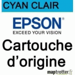 EPSON - T6065 - CARTOUCHE D'ENCRE CYAN CLAIR - PRODUIT D'ORIGINE - 220ML - C13T606500