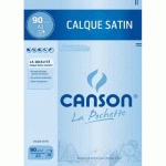 FEUILLES PAPIER CALQUE CANSON 17153 - SATIN - 90 G -  A3 : 29,7 X 42 CM - POCHETTE DE 10