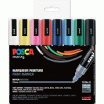 MARQUEUR À PIGMENT PC-5M, ÉTUI DE 8, COULEURS VERTES