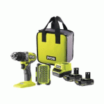 PERCEUSE VISSEUSE À PERCUSSION BRUSHLESS 18V ONE+™ + 2X2AH + 31 ACCESSOIRES - RPD18BL1-2C20SA31 RYOBI