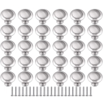 PETITES ECREVISSES - 30 PCS BOUTONS DE PORTE TIROIR 30MM VINTAGE POIGNÉES MEUBLE POUR PLACARDS TIROIR COMMODE ARGENTE