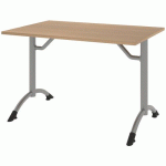 TABLE CANTATE FIXE 120X80 CM DL - HÊTRE NAT. SORANO/GRIS ARGENT - RODET