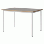 TABLE MALIBU 120X80 T6 4P STRA ALAISÉ BÉTON F186/BLC 9016