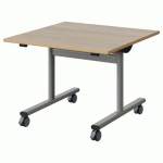 TABLE MALIBU RAB. 80X80 T3 DL STRA ALAISÉ ACACIA/GRIS 9006