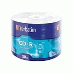 VERBATIM CD-R EXTRA PROTECTION 700 MO 52X 50 PIÈCE(S)