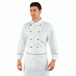 VESTE CHEF CUISINIER PECHINO BLANC NOIR