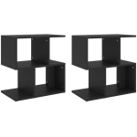 TABLES DE CHEVET 2 PCS NOIR 50X30X51,5 CM AGGLOMÉRÉ