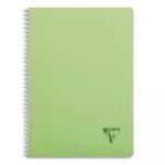 CLAIREFONTAINE CAHIER SPIRALE COUVERTURE POLYPRO 100 PAGES A4 GRANDS CARREAUX