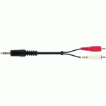 CORDON AUDIO JACK 3,5 MÂLE STÉRÉO/2 RCA MÂLE - 2,5 M - MANUTAN COLLECTIVITÉS