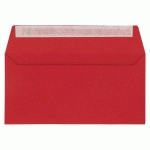 ENVELOPPE 110 X 220 MM POLLEN CLAIREFONTAINE 120 G SANS FENÊTRE GROSEILLE - PAQUET DE 20