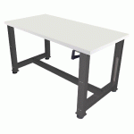 ETABLI À MANIVELLE STRATIFIÉ 1750X750XHT 737/1037 CM ANTHRACITE 7016 - MANUTAN COLLECTIVITÉS