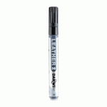 LOT DE 6 - DARWI MARQUEUR PEINTURE SUR CUIR POINTE CONIQUE FINE 2MM - NOIR