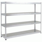 RAYONNAGE RAPID 1 1980X12 440X610 4 TABLETTES METAL ZINGUE