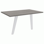 RETOUR DIRECT BUREAU STEEL PIEDS BLANC PLATEAU CHÊNE GRIS - SIMMOB