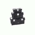LOT DE 3 CAISSES À OUTILS EN PVC - SAM OUTILLAGE - CAO-PACK