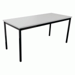 TABLE DE RÉUNION TREFF 160 X 70 GRIS CLAIR / NOIR