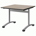 TABLE MALIBU 80X80 T4 DL STRA ANTIB ACACIA/NOIR GRIS 9006