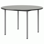 TABLE MALIBU Ø120 T6 4P STRA ISOSON GRIS 1400/NOIR GRIS 9006 - MANUTAN EXPERT