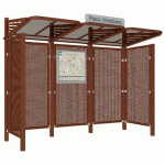 ABRI BUS CONVIVIALE 3 M ACIER BARDAGES LAT. ASPECT CORTEN - PROCITY